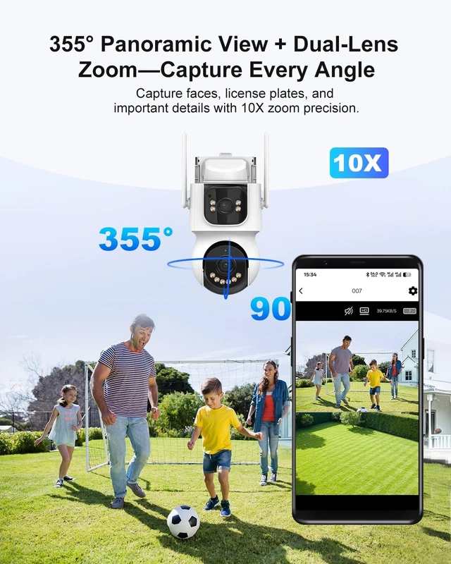 Alt view image 4 of 5 - STONVUE AOV 8MP Dual-Lens Solar Wireless Outdoor Security Camera 2.4GHZ