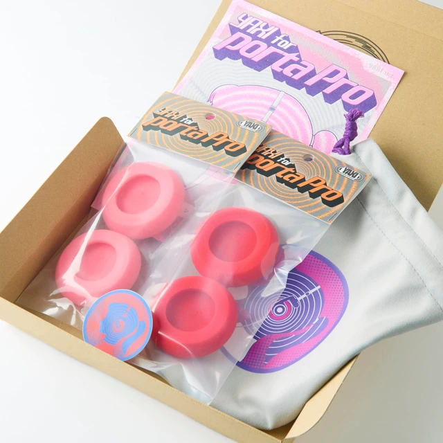 Main image of YAXI EARPADS for Koss PORTAPRO 2Pairs+Pouch ((Pink+Red)+Pouch)