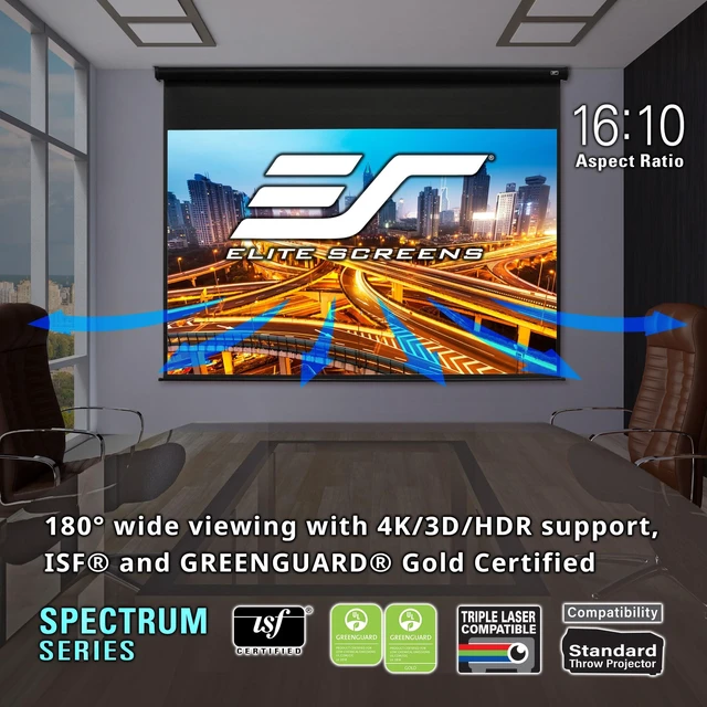 Alt view image 4 of 5 - Elite Screens Spectrum 105-Inch 16:9 Electric Motorized Projector Screen w/Swift-RC1 Remote, 4K/8K Ultra HD Ready, Home Theater & Gaming, ELECTRIC105H2