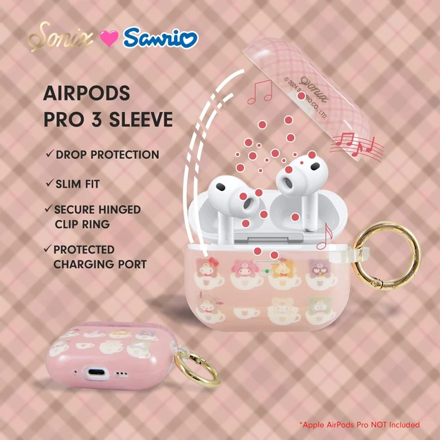 Alt view image 4 of 5 - Sonix x Sanrio AirPods Pro 3 Protective Case - Hard Shell Cover with Luxe Keychain Clip - Compatible with 3rd Generation AirPods Pro ^^ Hello Kitty & Friends Latte Bears