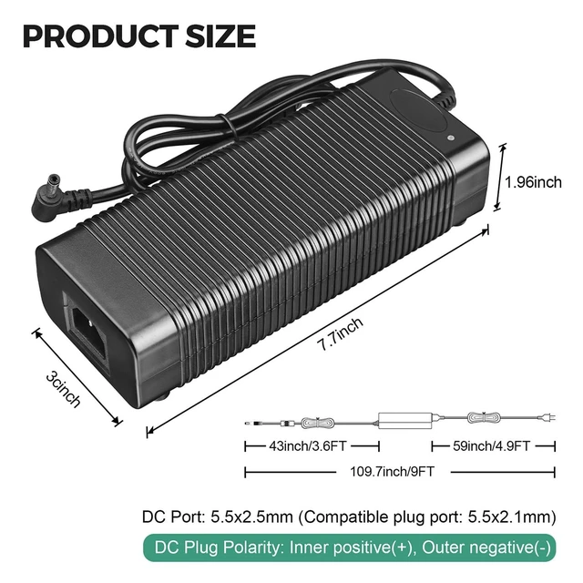 Alt view image 2 of 5 - COOLM 24V 12.5A Power Supply Adapter 300W 24 Volt 12.5Amp 12.5 Amp