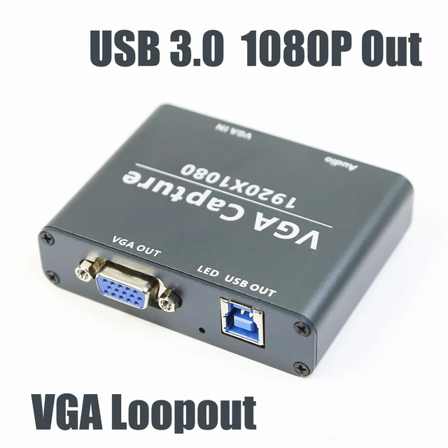 Alt view image 4 of 5 - VGA to USB 3.0 Capture Card 1080P with VGA Loop Out UVC UAC Free Driver