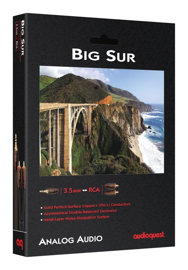 Alt view image 2 of 2 - AudioQuest Big SUR 1.5 m High-End Audio Cable 3.5 mm Jack to RCA (Stereo)