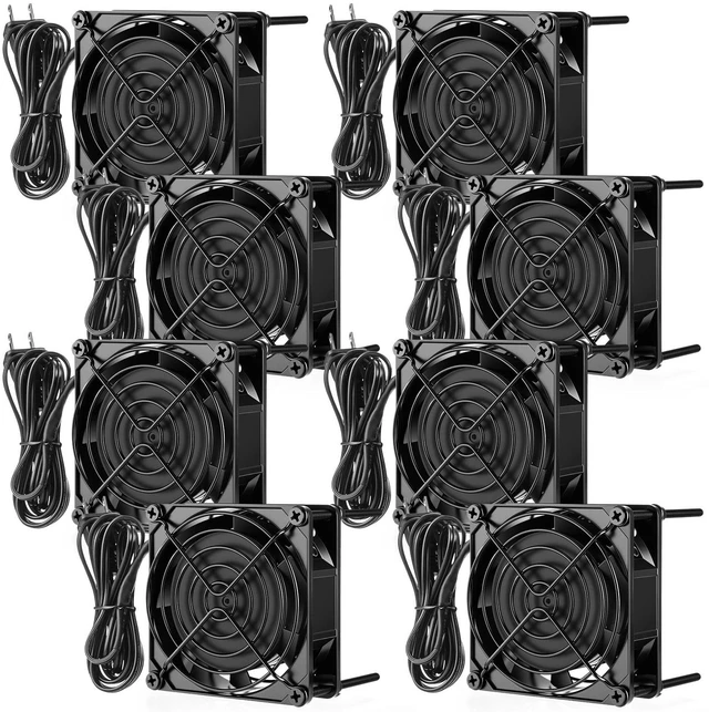 Main image of Glooglitter 120v Ac Cooling Muffin Fans, Exhaust Fans,8 Pack,80mm*25mm