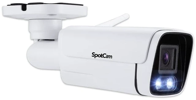 Main image of SpotCam BCW1 2K Cloud AI Spotlight WiFi Business Bullet IP Camera, Indoor/Outdoor, Two Way Audio, Night Vision, Human Detection, IP66, Support SD Card, Free 24 Hour Cloud Recording, Made in Taiwan
