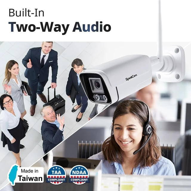 Alt view image 5 of 5 - SpotCam BCW1 2K Cloud AI Spotlight WiFi Business Bullet IP Camera, Indoor/Outdoor, Two Way Audio, Night Vision, Human Detection, IP66, Support SD Card, Free 24 Hour Cloud Recording, Made in Taiwan