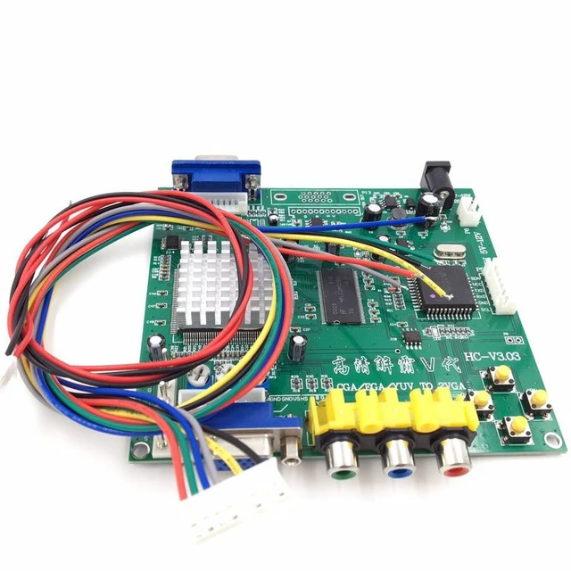 Alt view image 2 of 5 - BLEE Arcade Game RGB CGA EGA YUV to VGA HD Video Converter Board 1 VGA Single Output for CRT LCD PDP Monitor