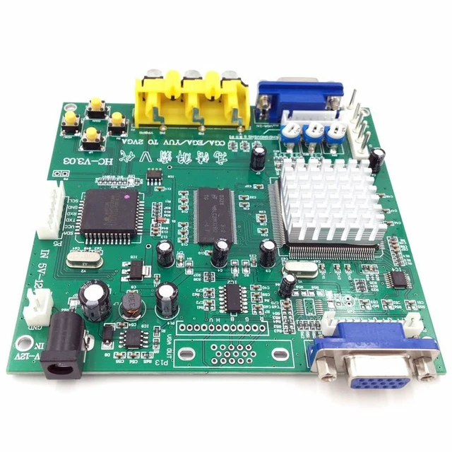 Alt view image 4 of 5 - BLEE Arcade Game RGB CGA EGA YUV to VGA HD Video Converter Board 1 VGA Single Output for CRT LCD PDP Monitor