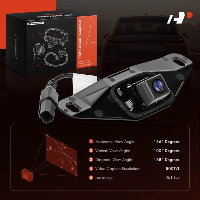 Alt view image 2 of 5 - A-Premium Rear View Backup Camera Compatible with Toyota