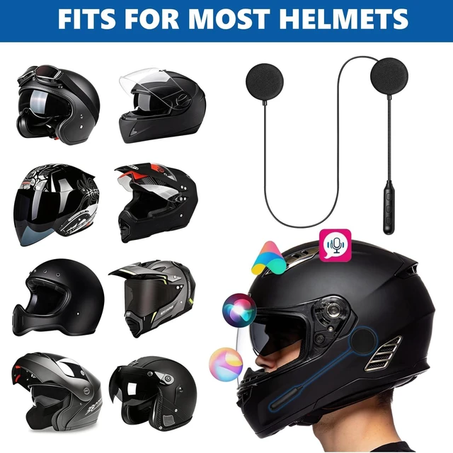 Alt view image 3 of 5 - SAMDO Motorcycle Helmet Bluetooth Headset Speakers Outdoor Sports Hands-Free Headphones Bluetooth 5.3 for Cycling, Skiing, Riding Automatic Answering Voice Assistant Music Player Y1