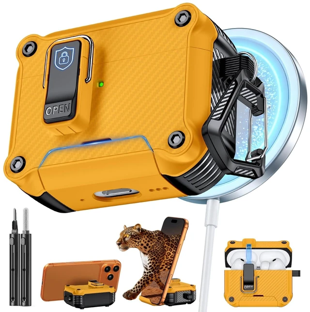Main image of Inesore for AirPods Pro 3 Case with Secure Lock (Yellow)