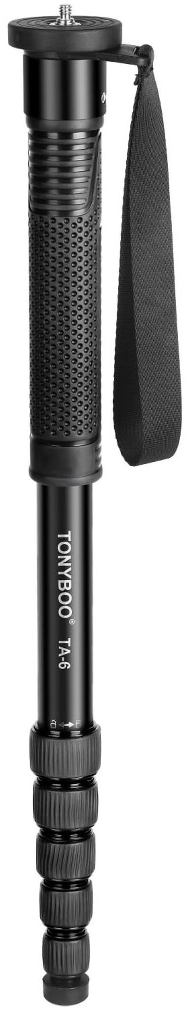 Main image of TONYBOO 77" Camera Monopod, Heavy Duty 28mm Aluminum Monopod for DSLR Cameras, 22 lbs Load Capacity, 6-Section Compact Travel Monopod with 1/4" & 3/8" Reversible Screw for Wildlife, Photography