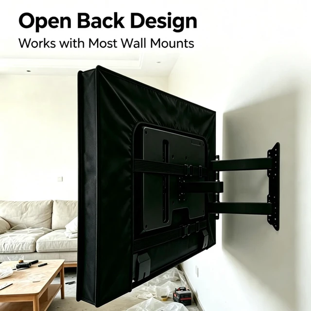 Alt view image 3 of 5 - JINLI TV Screen Protector, Open-Back Cover Fits 60-55 Inch Flat Screen TV