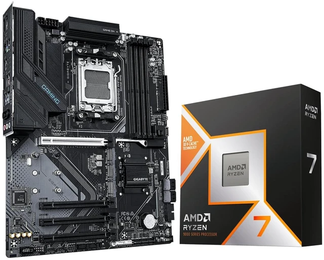 Main image of MICRO CENTER AMD 9800X3D Processor with Gigabyte B850 Gaming Motherboard