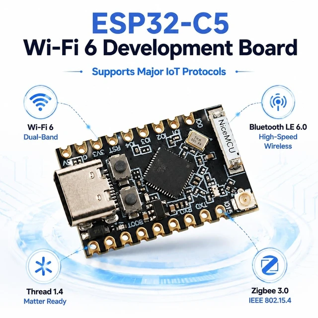 Alt view image 4 of 5 - ESP32-C5 Mini Development Board ESP32-C5HF4 RISC-V 32-bit