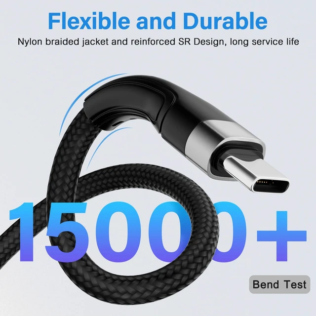Alt view image 3 of 5 - USB C Cable (2FT, 50-Pack), USB A to USB Cord Fast Charging Compatible with iPhone 17, iPhone Air, iPhone 17 Pro, iPhone 17 Pro Max, iPhone 16/15 Series, Galaxy S24, LG and Car Play and More