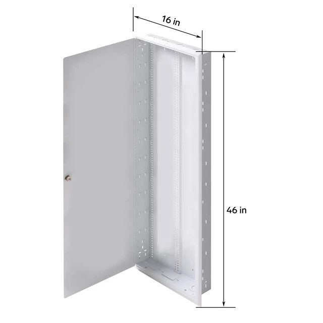 Alt view image 2 of 5 - Structured Media Enclosure Accessories - Structured Wiring Cabinet - Structured Wiring Enclosure - Structured Media Cabinet - Structured Media Center - Fasthome Flush Mount Enclosure - STEREN 44"