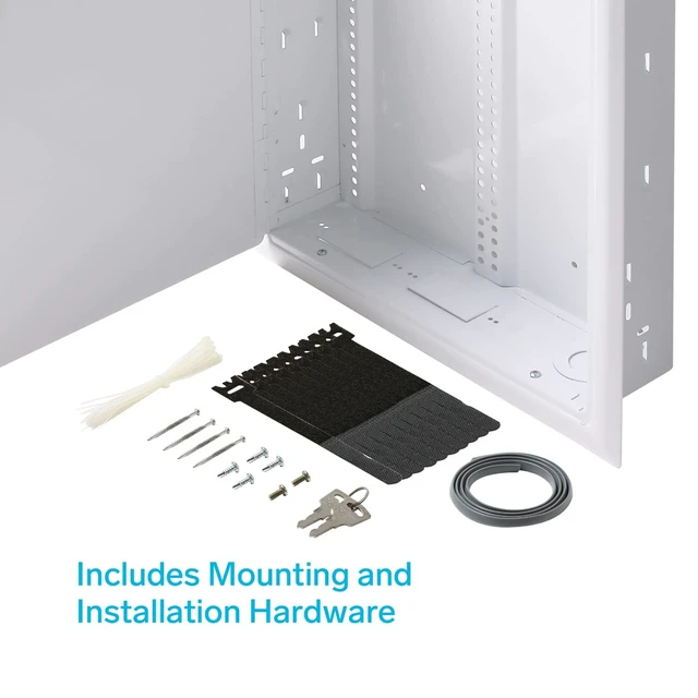Alt view image 3 of 5 - Structured Media Enclosure Accessories - Structured Wiring Cabinet - Structured Wiring Enclosure - Structured Media Cabinet - Structured Media Center - Fasthome Flush Mount Enclosure - STEREN 44"