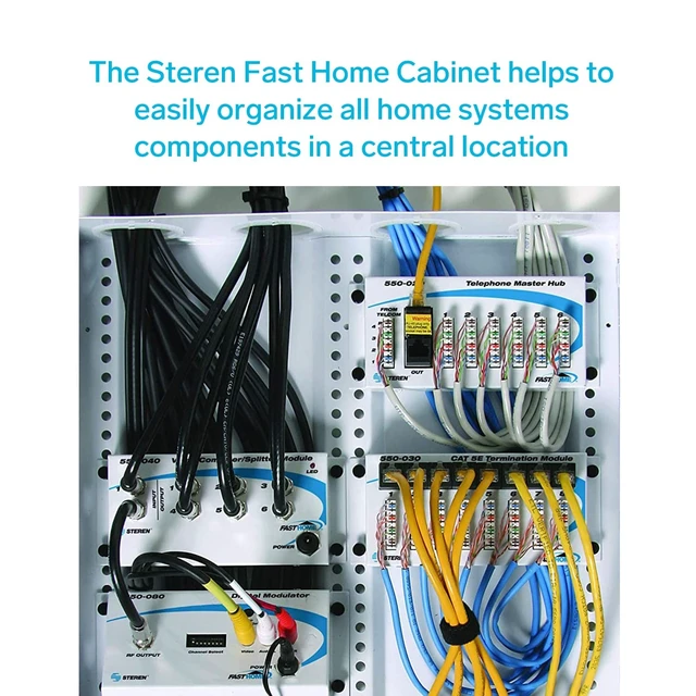 Alt view image 4 of 5 - Structured Media Enclosure Accessories - Structured Wiring Cabinet - Structured Wiring Enclosure - Structured Media Cabinet - Structured Media Center - Fasthome Flush Mount Enclosure - STEREN 44"