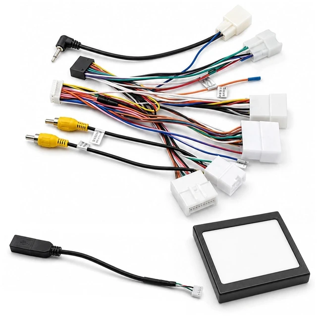 Main image of 16PIN Car Stereo Wiring Harness Adapter for Toyota Corolla RAV4 Camry 4Runner Prado CHR Hilux Tundra Highlander 2014-2018 with Canbus Support JBL,Backup Camera,Steering Wheel Control