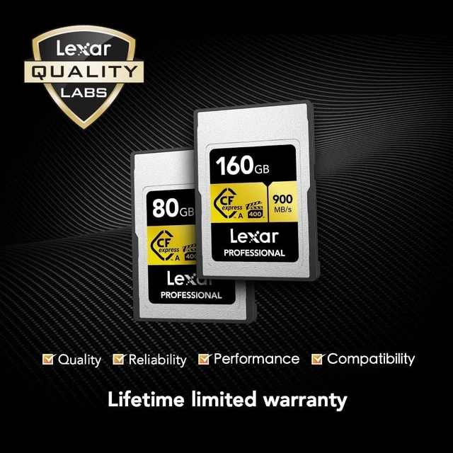 Alt view image 3 of 5 - Lexar Gold Series Professional CFexpress Type-A Memory - 160GB, 2-Pack Card