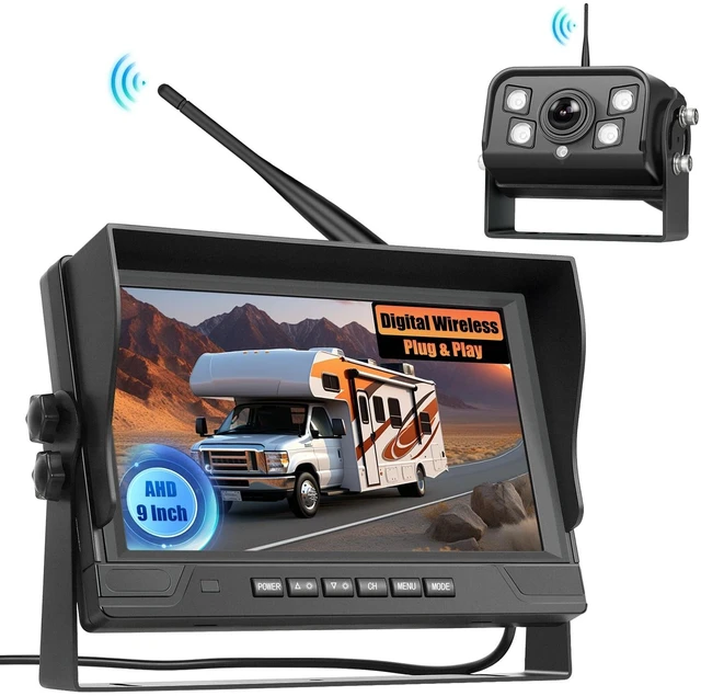 Main image of 9" Monitor Wireless Backup Camera System for Truck, Trailer, RV, Bus