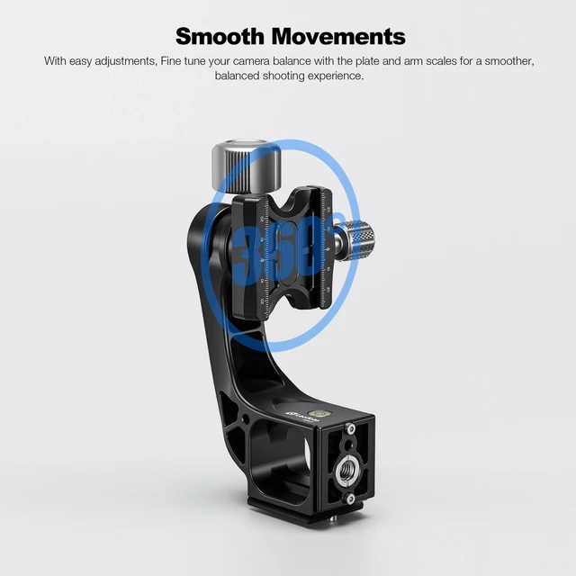Alt view image 3 of 5 - Leofoto Camera Gimbal Head, Professional Gimbal Tripod Head, 3/8" and 1/4" Mounting Hole with Arca-Swiss Quick-Release Plate for Outdoor Video/Wildlife Photography, Max Load to 22 kg/48.5lb (MPG-02)
