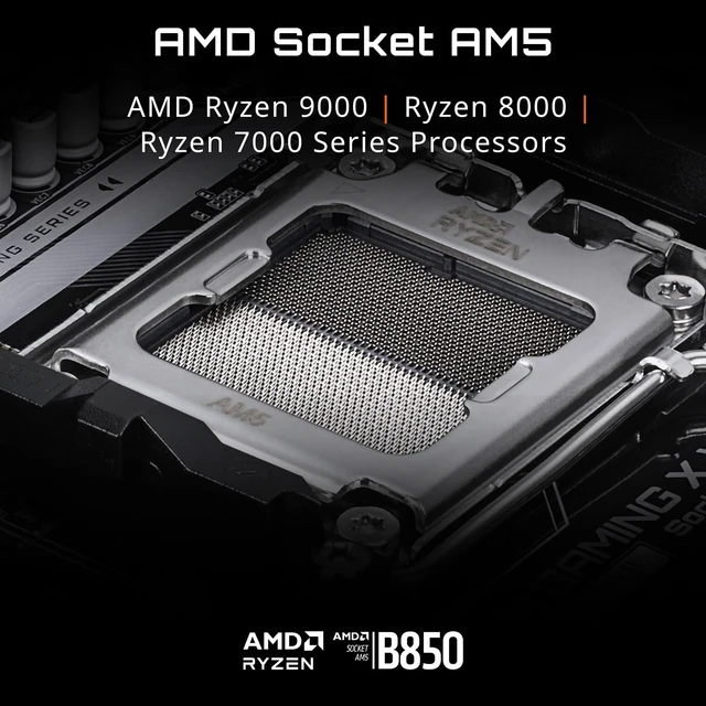 Alt view image 3 of 5 - Micro Center AMD 9800X3D Processor with GIGABYTE B850 Gaming X Motherboard