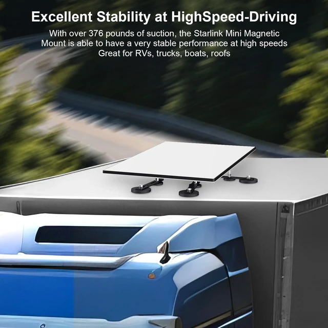 Alt view image 2 of 5 - Starlink Gen 3 Magnetic Roof Mount, 12 Magnetic Bases, Up to 370 lbs of Suction Power, Starlink Internet Satellite Mounting Kit, Compatible with Starlink Standard & Enterprise Dishes