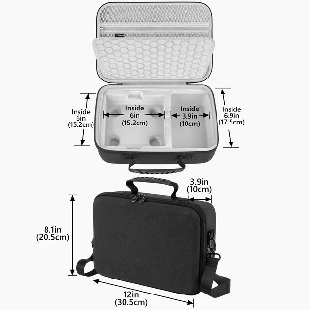 Alt view image 4 of 5 - GEEKRIA Mini PC Hard Shell Travel Case, Compatible with NVIDIA DGX Spark, ASUS Ascent GX10, msi EdgeXpert 13SUS, GIGABYTE AI TOP Atom, AI Supercomputer Carrying Bag (Dark Gray)