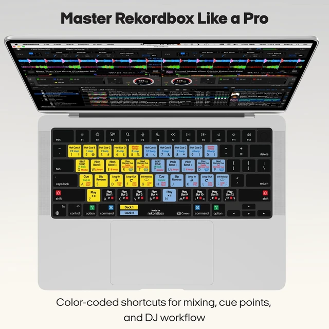 Alt view image 2 of 5 - KB Covers Premium Rekordbox Keyboard Cover & Skin for MacBook Pro & Air