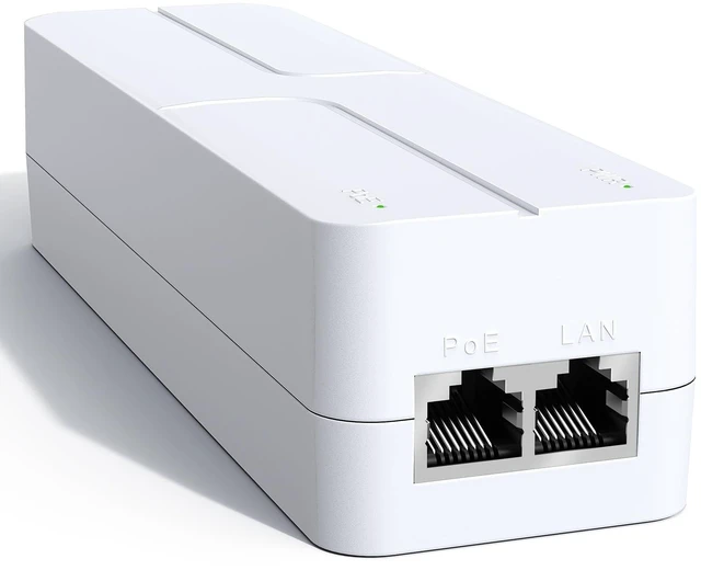 Main image of 2.5Gb PoE++ Injector 60W,VunLink Single Port Multi-Gig Power Over Ethernet Adapter, IEEE 802.3af/at/bt, 10/100/1000/2500Mbps for WiFi 6 Access Point, PTZ Camera, Plug & Play, Up to 100m