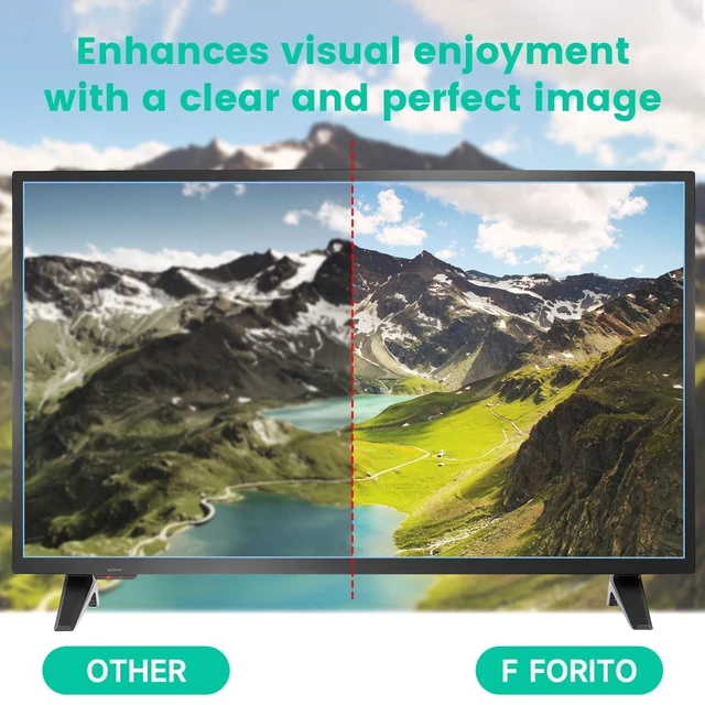 Alt view image 5 of 5 - F FORITO 32" Anti Blue Light Matte TV Screen Protector, Anti Glare for 16:9