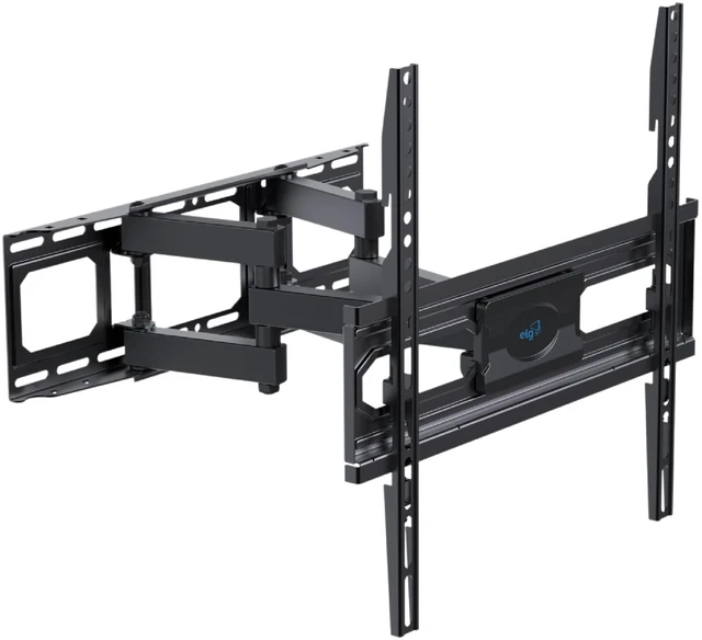 Main image of ELG Full Motion TV Wall Mount, 99 lb Capacity, Oversized Wall Plate, Swivel & Tilt, 26-65" Screens, VESA 100x100 to 400x400mm, Pre-Assembled, Quick-Release, Heavy-Duty Steel, Black