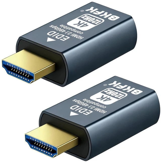 Main image of 4K hdmi Dummy Plug - Display to hdmi Adapter, Luna Display Virtual Window for Home-edid Emulator-Dummy, displayport Headless dummie dongle120Hz (HDMI2.1 4K 120Hz-2Pack)