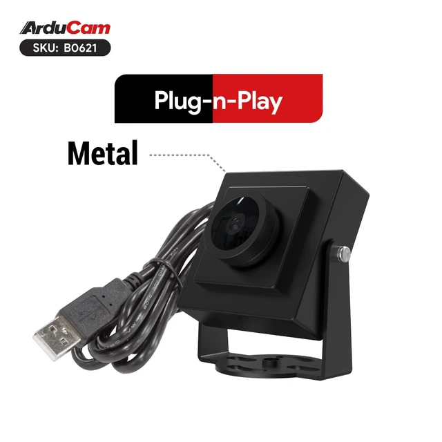 Alt view image 4 of 5 - Arducam 12MP USB Camera Module, 150D Wide Angle USB 2.0 Camera, 4K@25fps UVC Webcam for Windows, Linux, Android