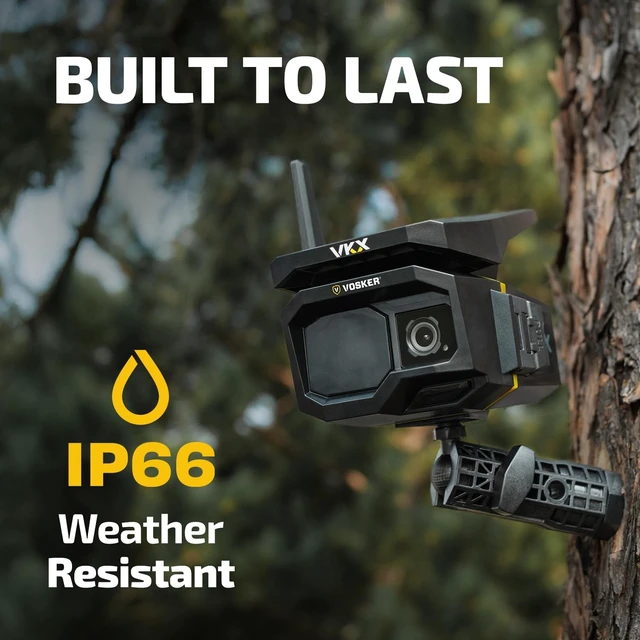 Alt view image 3 of 5 - Vosker VKX Solar Powered 4G-LTE Outdoor Cellular Security Camera - No WiFi Needed, Motion Activated, Night Vision, SIM Card Included, On-Demand Mode - 15s Video Clips, IP65 Weather-Resistant