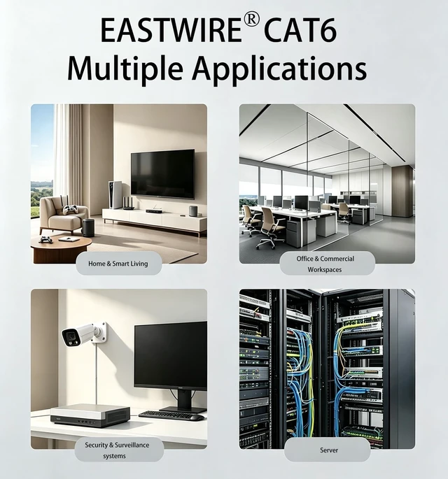 Alt view image 4 of 5 - eastwire 10colors-Gray 500ft CAT6 Category Cable LAN Network Cable