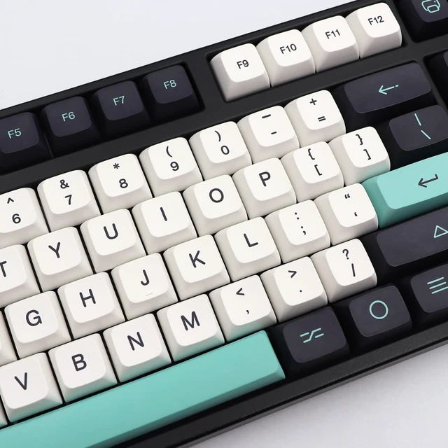 Alt view image 2 of 5 - JSJT PBT keycaps-XDA Profile keycap,Tricolor Custom Key Caps 129 Keys Suitable for 61/64/84/87/96/98/104/108 ANSI/ISO Layout Cherry MX Switch Mechanical Keyboards