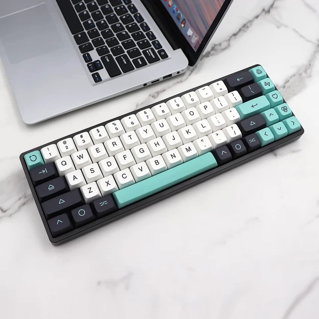 Alt view image 4 of 5 - JSJT PBT keycaps-XDA Profile keycap,Tricolor Custom Key Caps 129 Keys Suitable for 61/64/84/87/96/98/104/108 ANSI/ISO Layout Cherry MX Switch Mechanical Keyboards