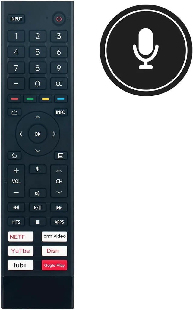 Alt view image 4 of 5 - ERF3AA80 Voice Replacement Remote Control Fit for Hisense Android Smart TV