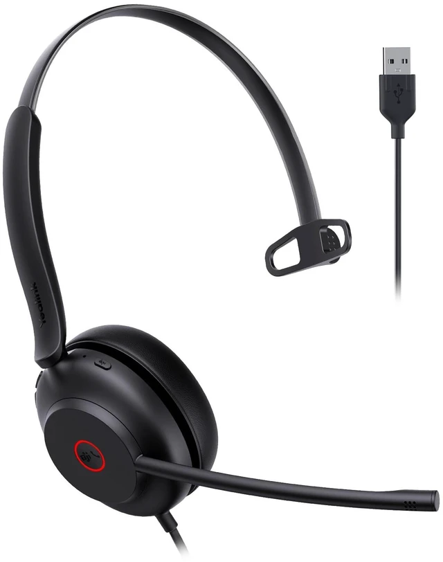 Main image of Yealink UH35 Wired Headset, USB-A, AI Noise Canceling Mic,HD Audio, On-Ear