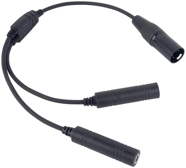 Main image of Pdflie Male Female GA Twin Plug to Airbus 5 Pin XLR Headset Adapter Connector Cable Compatible with Most Major Brand Pilot Airplane Headphones