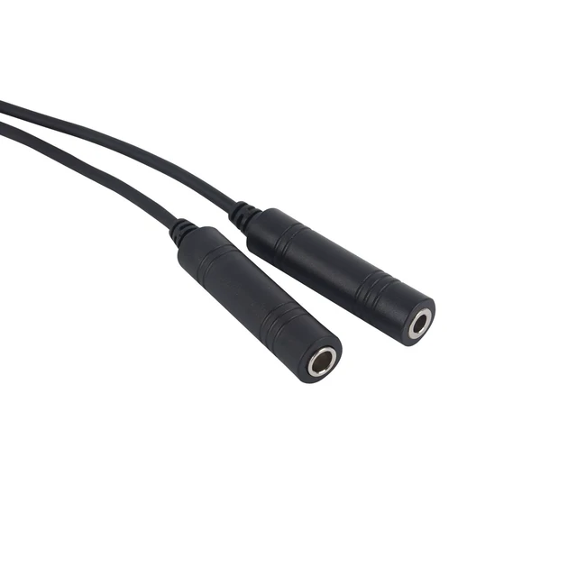 Alt view image 2 of 3 - Pdflie Male Female GA Twin Plug to Airbus 5 Pin XLR Headset Adapter Connector Cable Compatible with Most Major Brand Pilot Airplane Headphones
