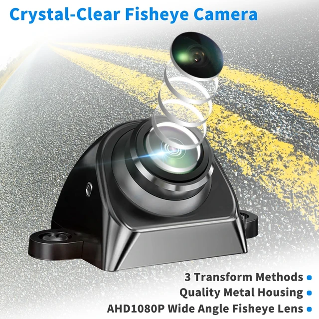 Alt view image 2 of 5 - HEROFFIX AHD1080P Car Park Assist Backup Reverse Camera with Video Format Rear Front Side View Cam Transform Adjustable Fisheye Lens Waterproof Night Vision 170 Degree Wide View