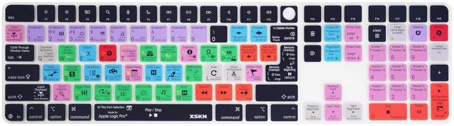 Main image of XSKN Logic Pro Shortcut Keyboard Cover for iMac M4 Magic Keyboard with Touch ID and Numeric Keypad A3119