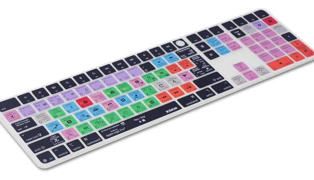 Alt view image 3 of 5 - XSKN Logic Pro Shortcut Keyboard Cover for iMac M4 Magic Keyboard with Touch ID and Numeric Keypad A3119