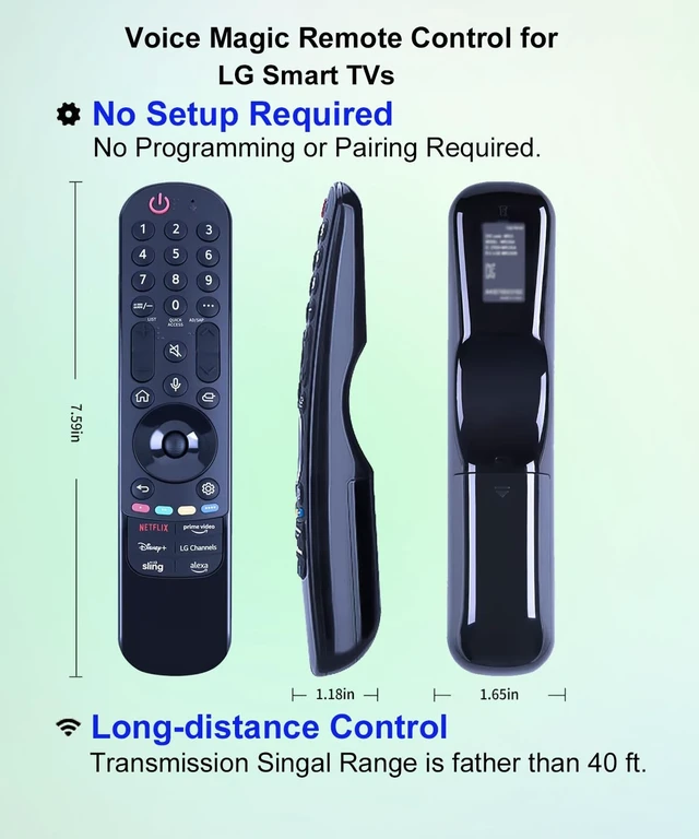 Alt view image 2 of 5 - JISOWA Voice Magic Remote Control Universal for LG A2 B2 C2 G2 Z2 B3 C3 G3 M3 PUA QNED80 QNED85 NANO80 AQA UQ8000 AUB QNED75A UR8000 Series Smart TV MR20GA MR22GN MR23GA AKB76043102 Replacement