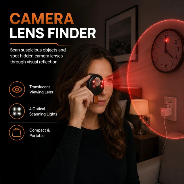 Alt view image 4 of 5 - KAXYUYA Hidden Camera Detector Bug Detector, RF Signal Detector and Magnetic Field Detector with Camera Lens Finder, Portable Privacy Protection Device for Hotel Room, Vehicle, Office, Travel, Home