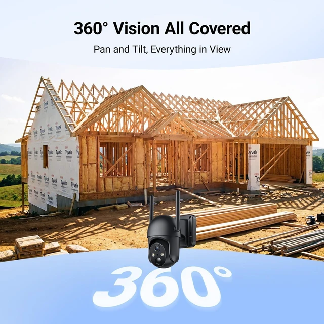 Alt view image 5 of 5 - SEHMUA 4G LTE Cellular 24/7 Recording Security Camera Wireless Outdoor, Off Grid Security Cam No Wi-Fi, 2K Color Night Vision, 360 View, PIR Motion Sensor, Two-Way Talk, Built-in eSIM Card